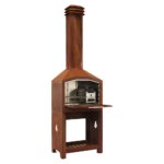 Fristående grill, enkel, corten