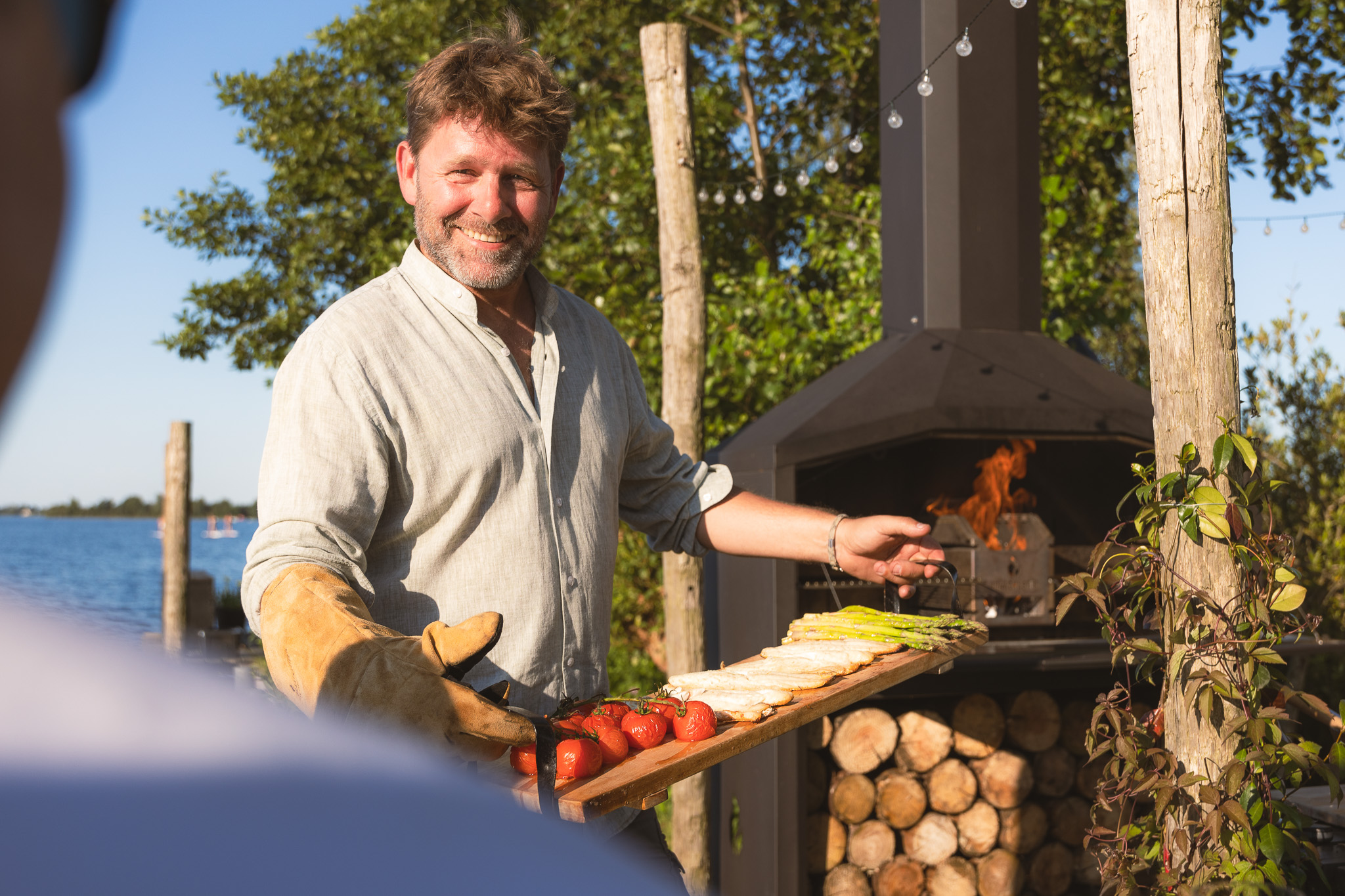Slutresultat: havsabborre, gröna sparris och klasstomater